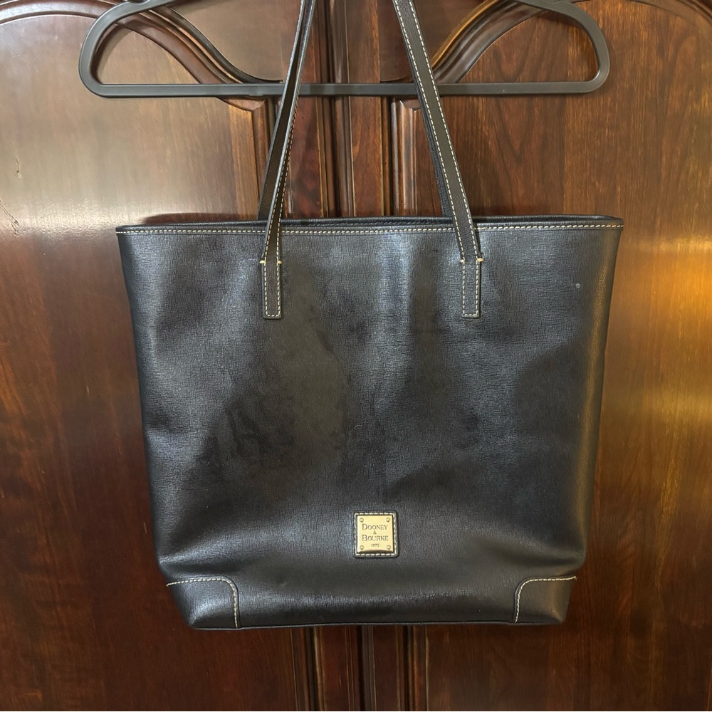 Dooney & Bourke Black Vinyl Tote Bag